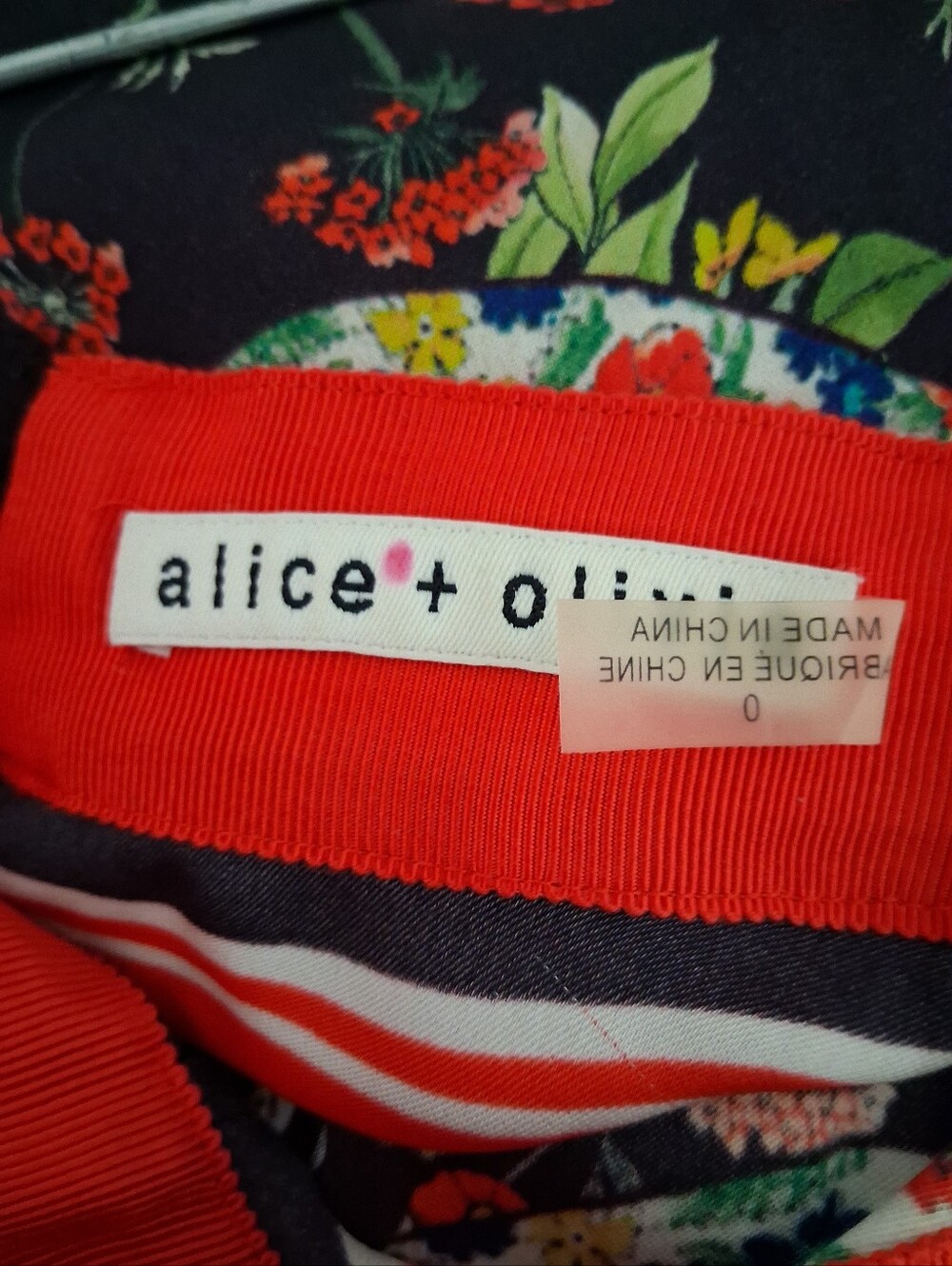 Alice + Olivia Floral Mixed-Panel Skirt - Picture 8 of 8